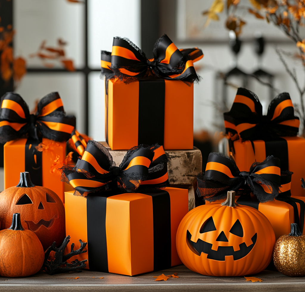 halloween ribbon packaging