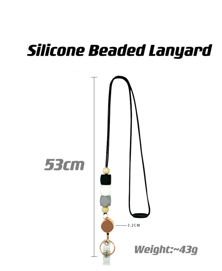 Cute Silicone Beaded Lanyard 1-10