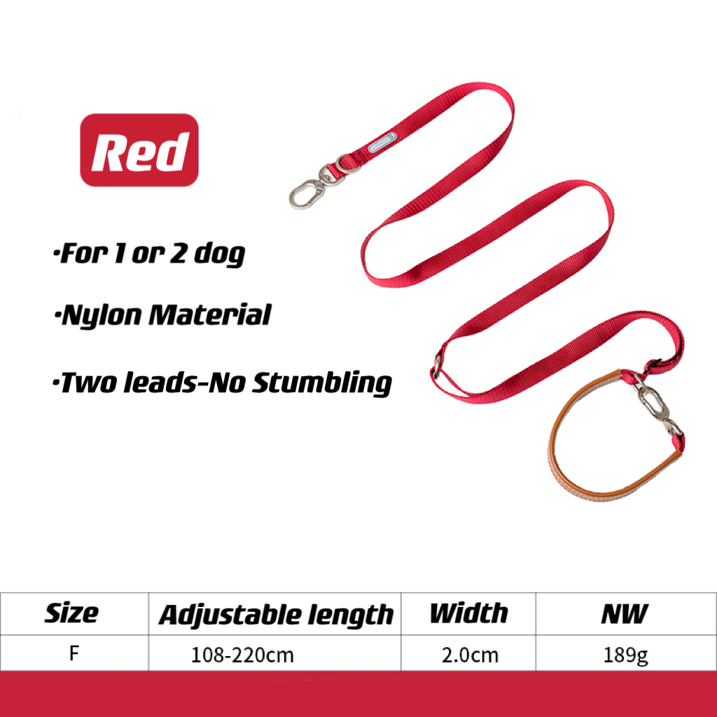 red pet leash specification